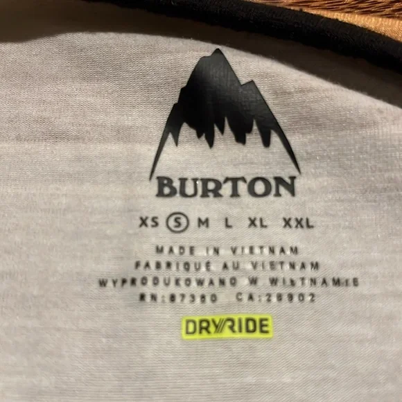 Burton dryride long sleeve thumb hole tech tee size Small - Picture 6 of 9